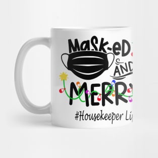 Masked And Merry Housekeeper Christmas Mug